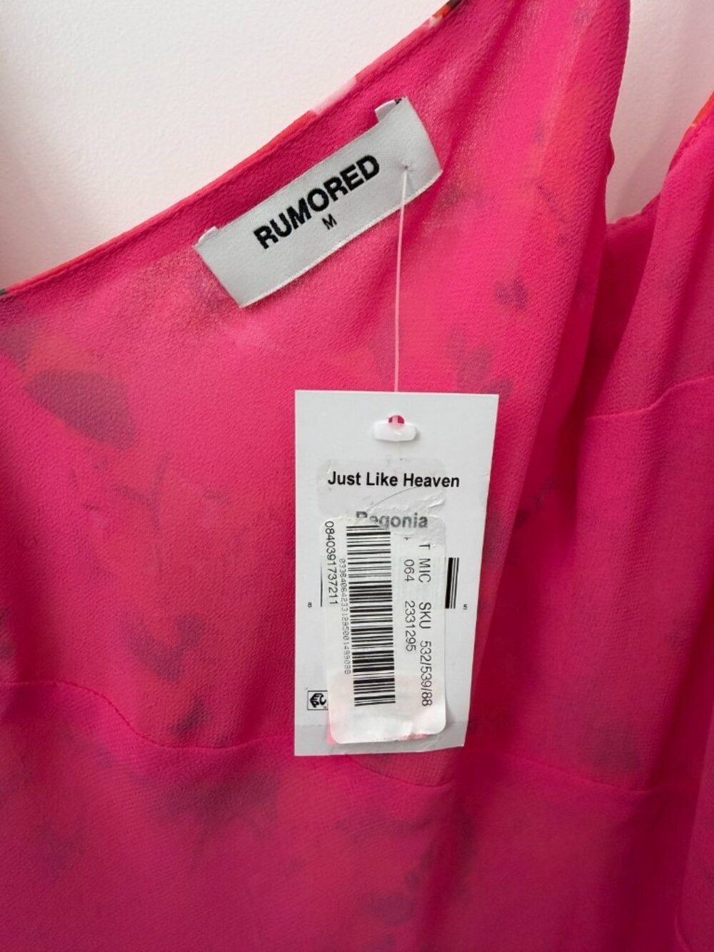 Rumored Just Like Heaven Wrap Ruffle Chiffon Y2K Maxi Dress Pink Sz M NWT - Picture 4 of 10